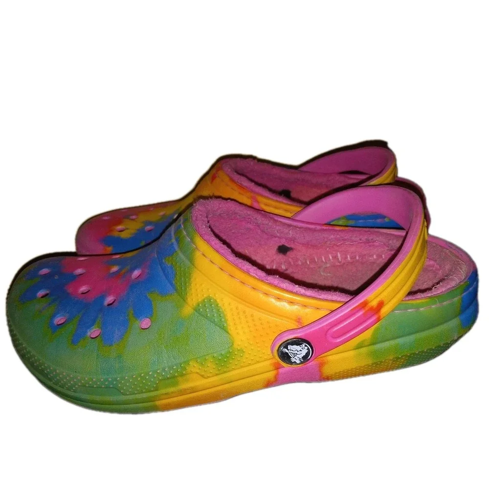 Crocs Unisex Multicolor Lined Clog Slip On Shoes J5